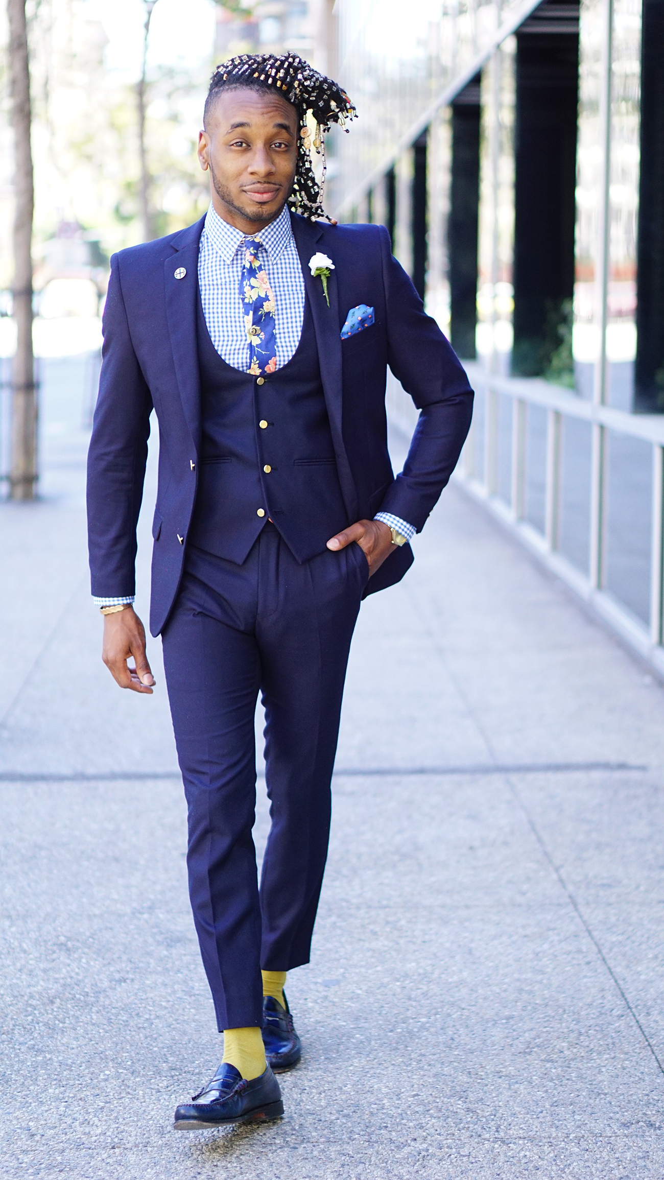 OOTD: NEW 3 PIECE NAVY SUIT – Norris Danta Ford