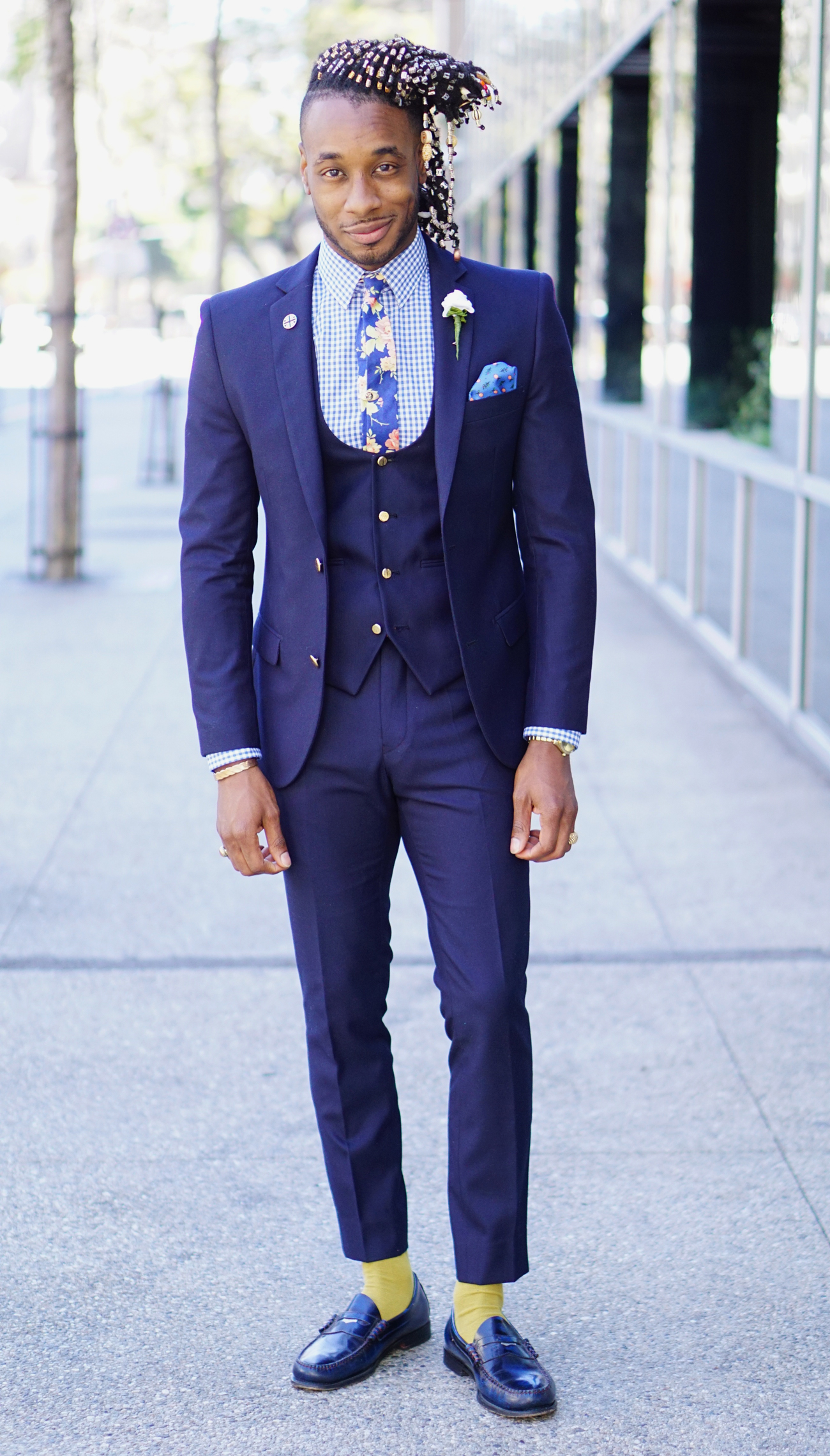 OOTD: NEW 3 PIECE NAVY SUIT – Norris Danta Ford