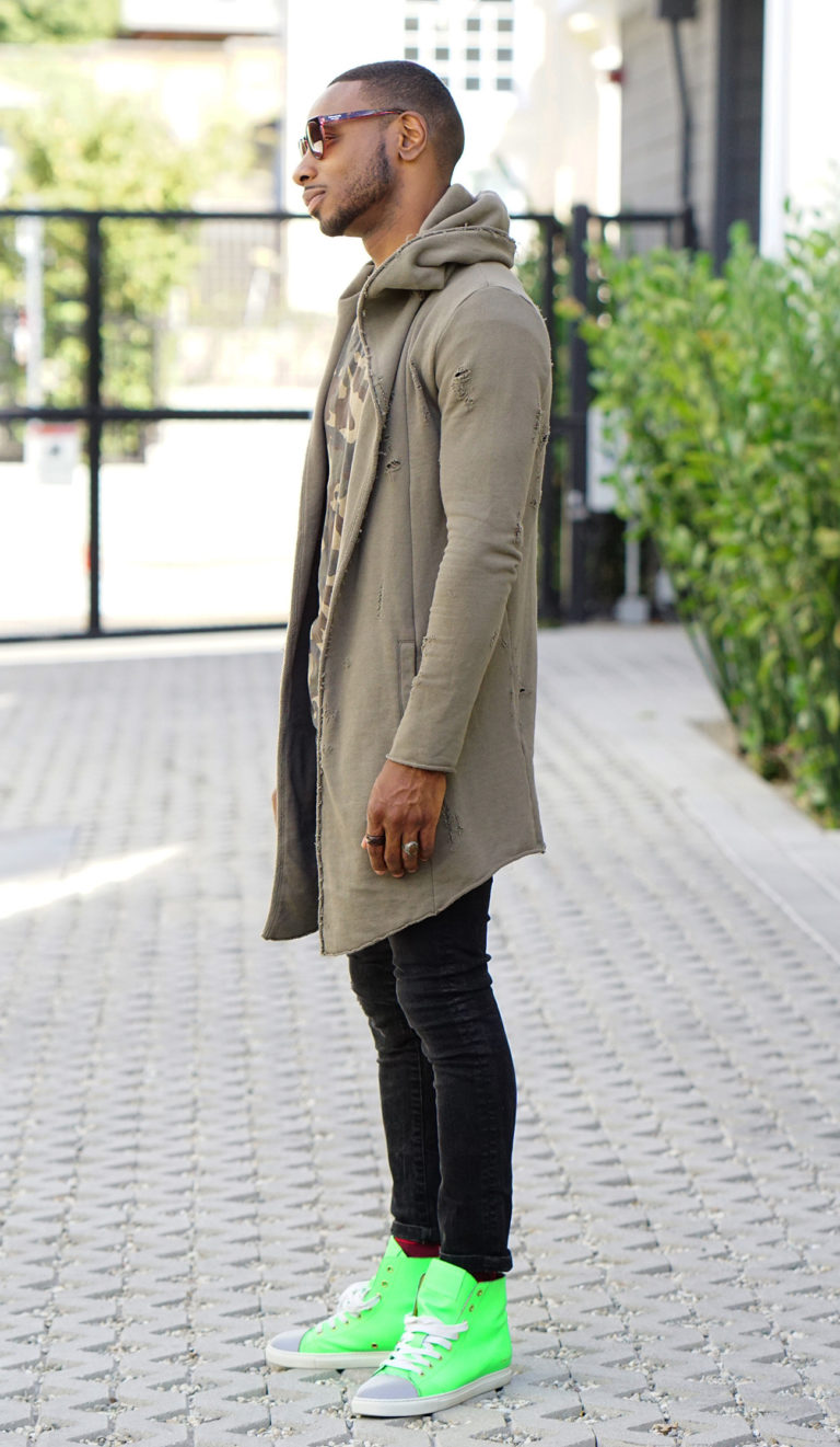 OOTD: ARMY GREEN + DISTRESSED HOODIE – Norris Danta Ford