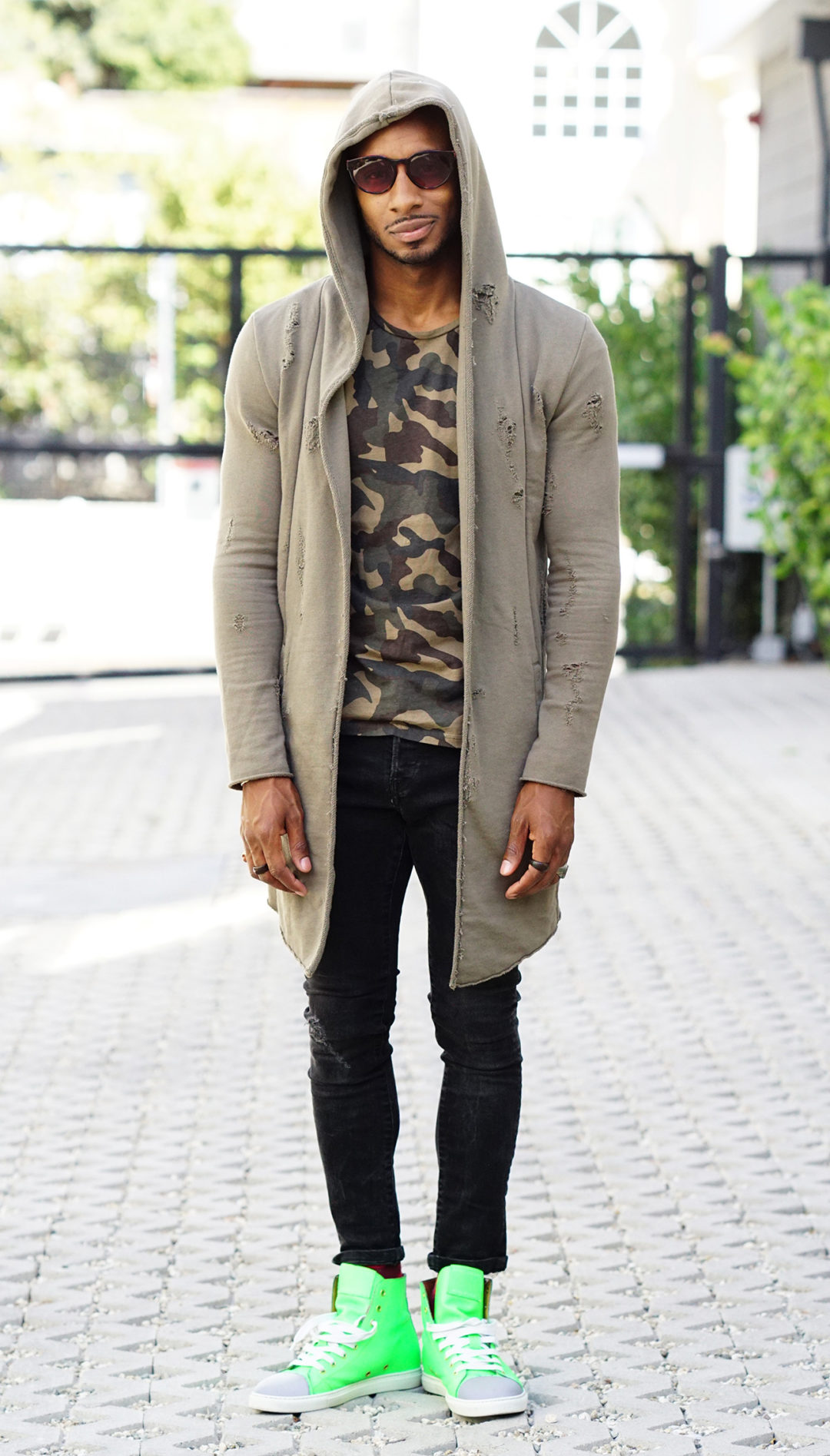 OOTD: ARMY GREEN + DISTRESSED HOODIE – Norris Danta Ford