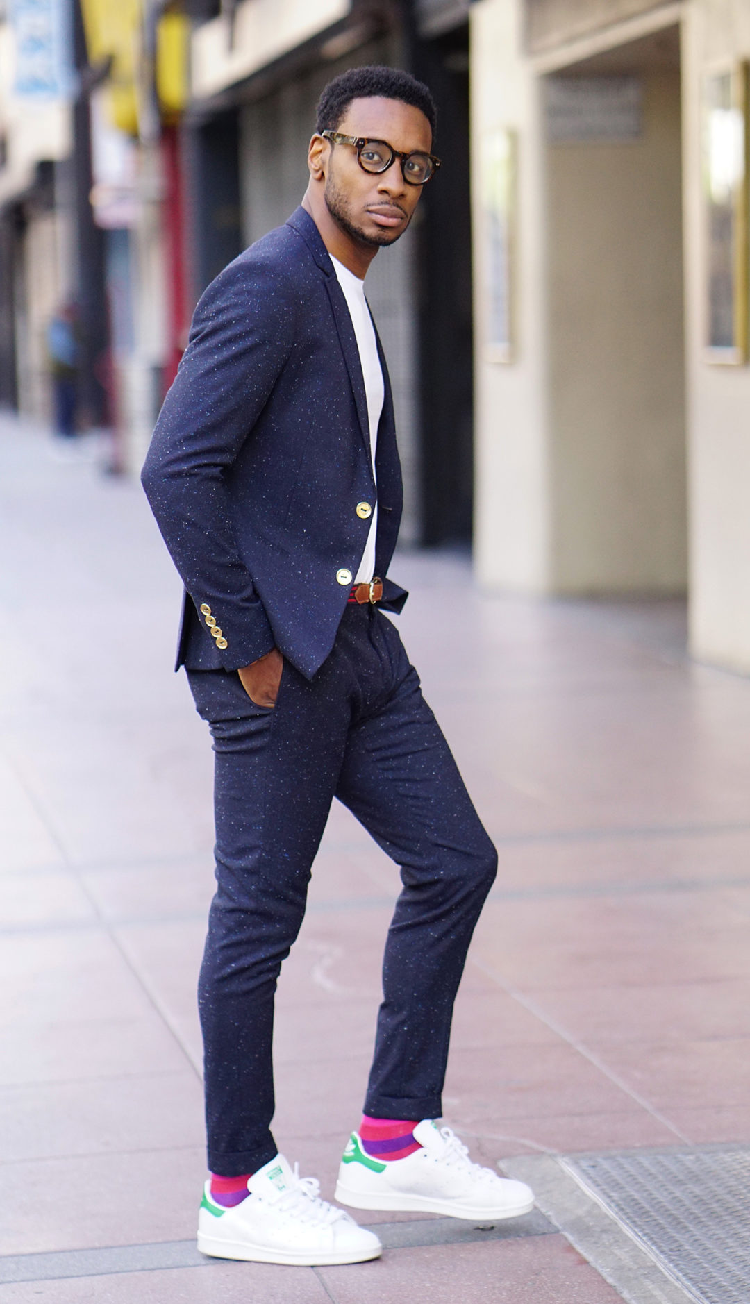 OOTD: TWEED SUIT + WHITE TEE + STAN SMITH ADIDAS – Norris Danta Ford