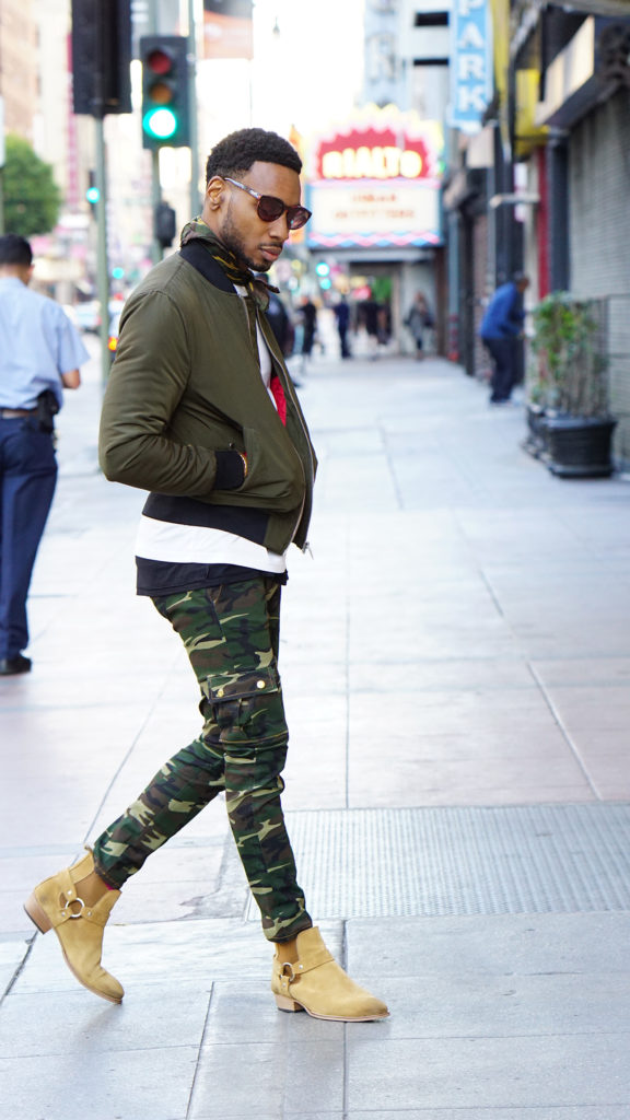 DIY: BOMBER JACKET + CAMO CARGO + CHELSEA BOOTS – Norris Danta Ford