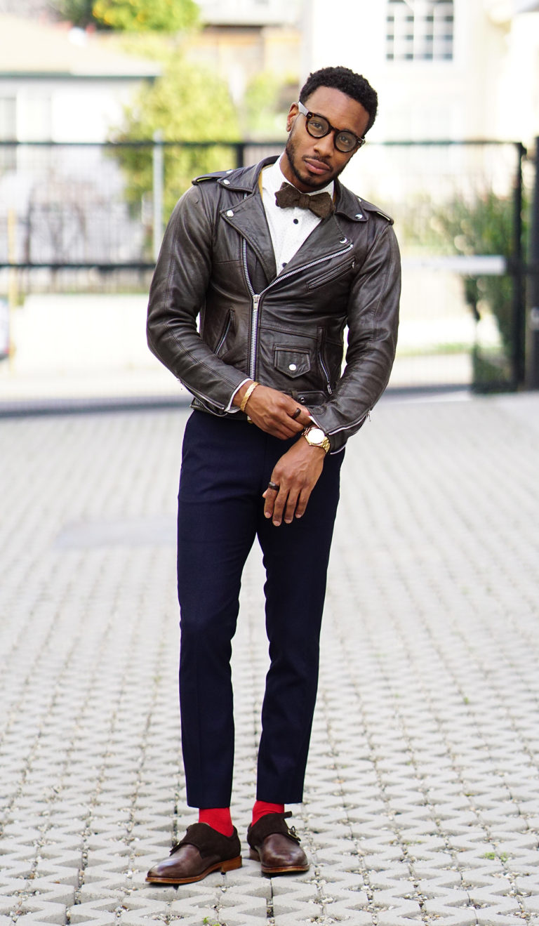 OOTD: LEATHER JACKET CREATING A DAPPER STREET LOOK – Norris Danta Ford