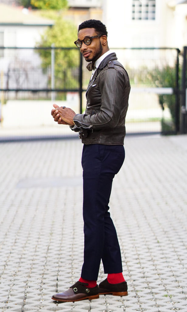 OOTD: LEATHER JACKET CREATING A DAPPER STREET LOOK – Norris Danta Ford