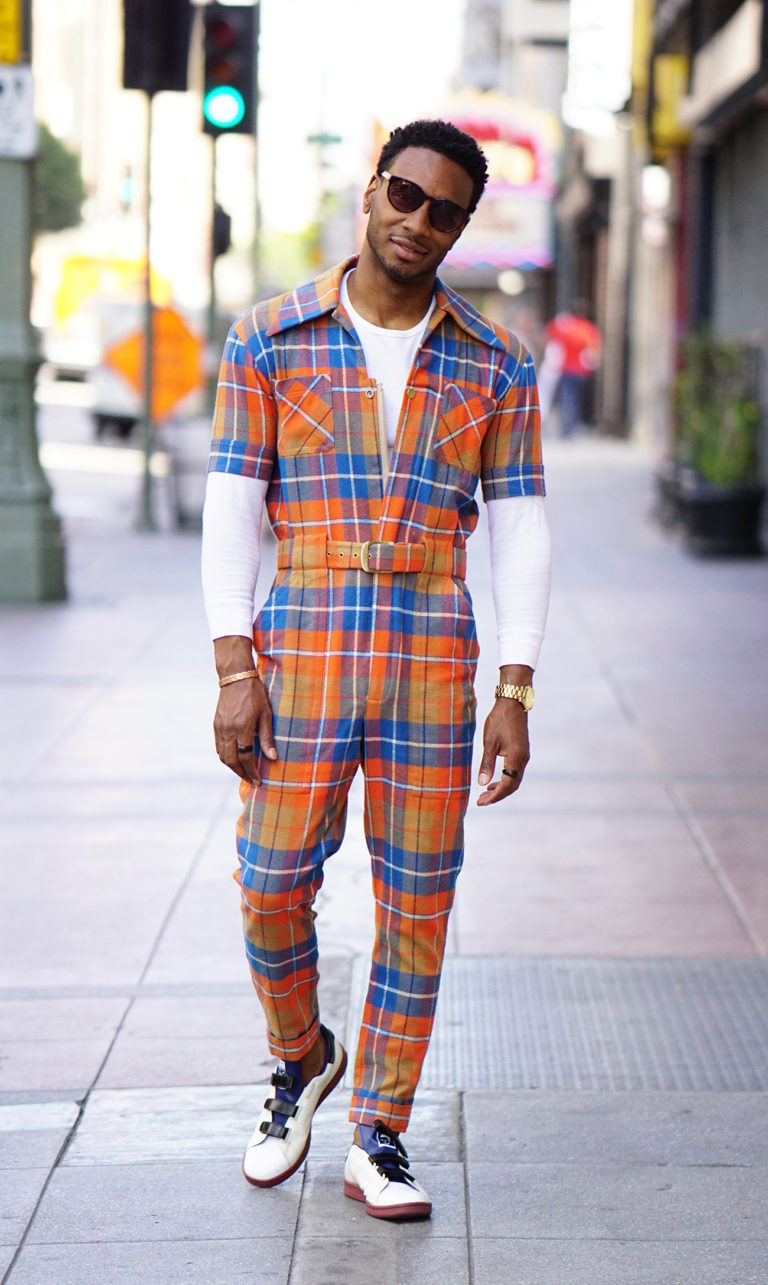 STREET STYLE VIBES IN MY PLAID JUMPSUIT – Norris Danta Ford