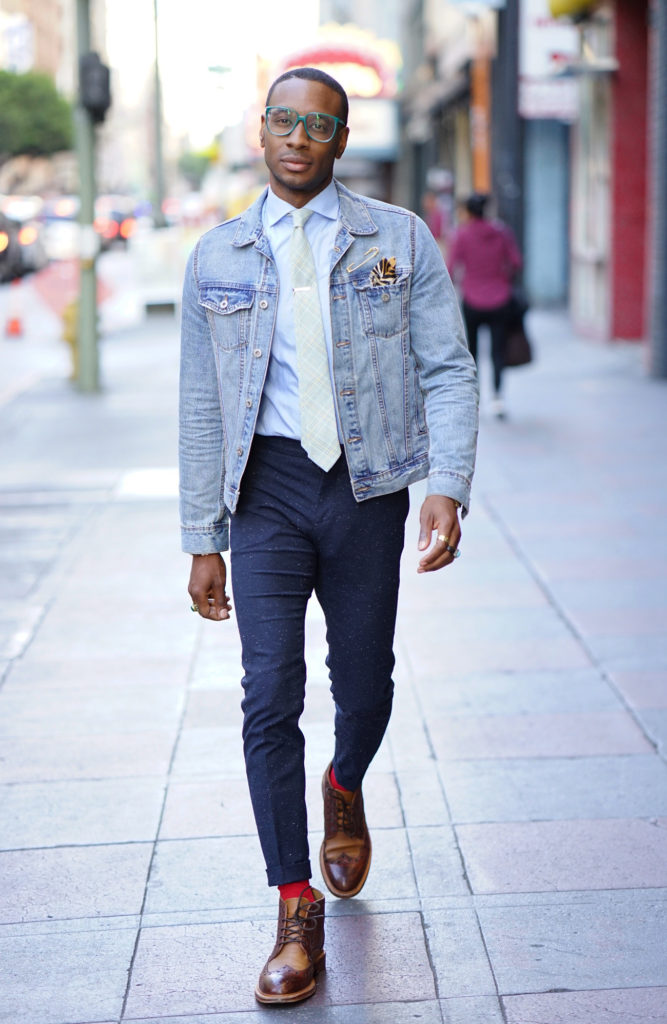 OOTD: DENIM JACKET & SUIT PANTS – Norris Danta Ford