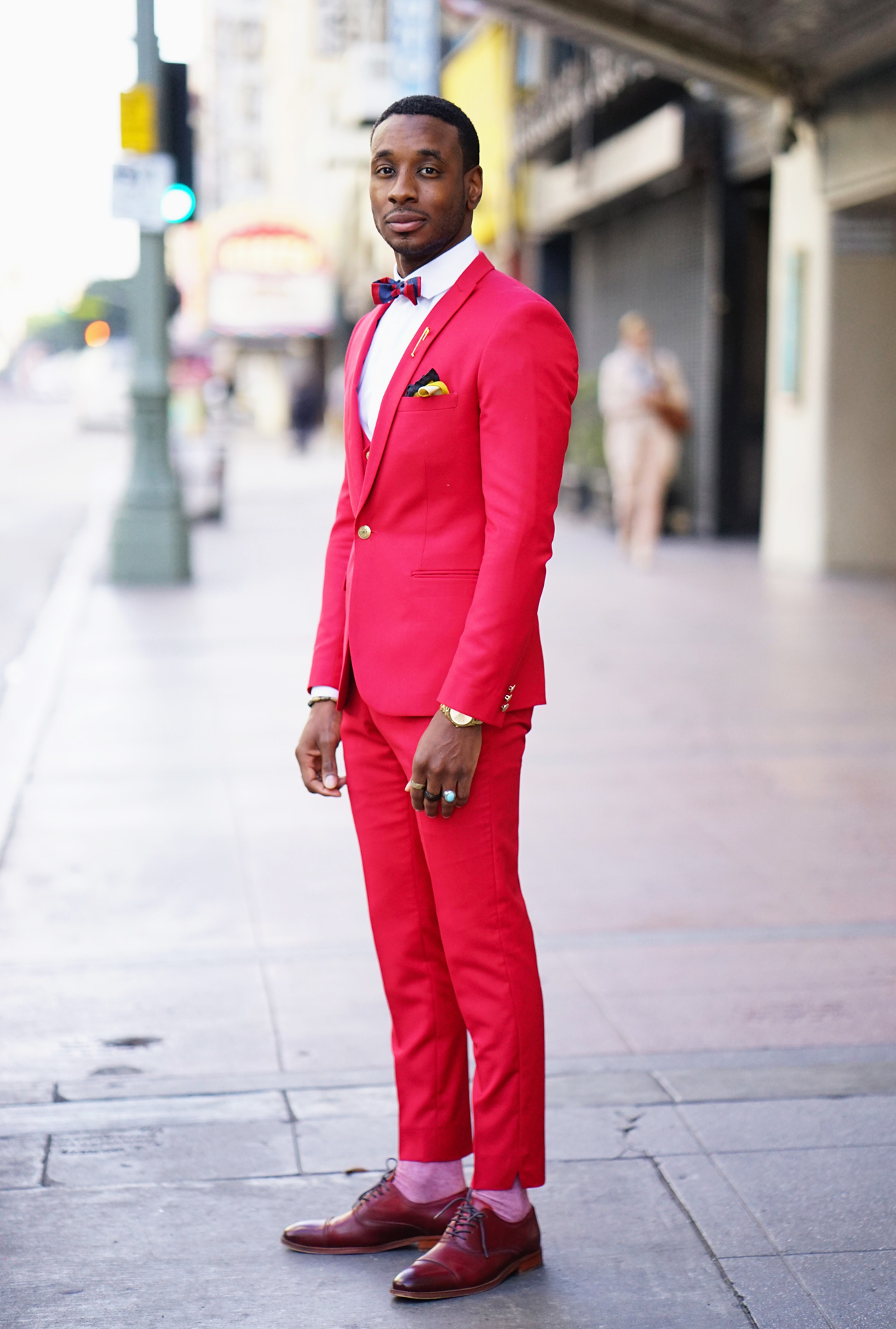 OOTD: RED 3 PIECE SUIT IN BUSINESS ATTIRE – Norris Danta Ford