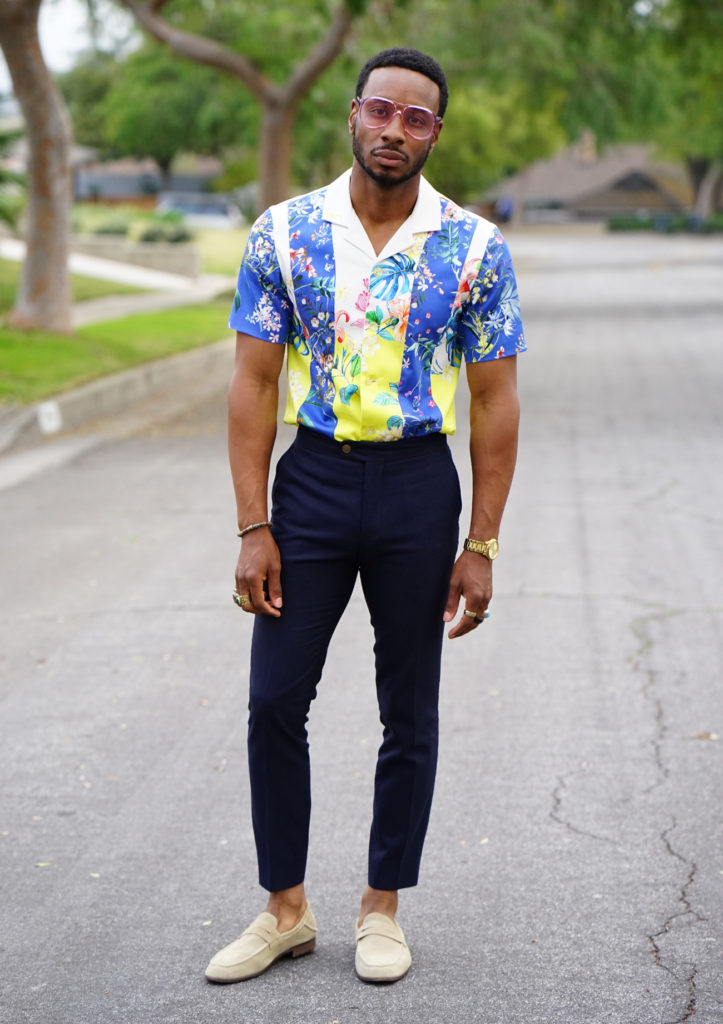 FLORAL BOWLING SHIRT RESTYLED IN CASUALWEAR – Norris Danta Ford