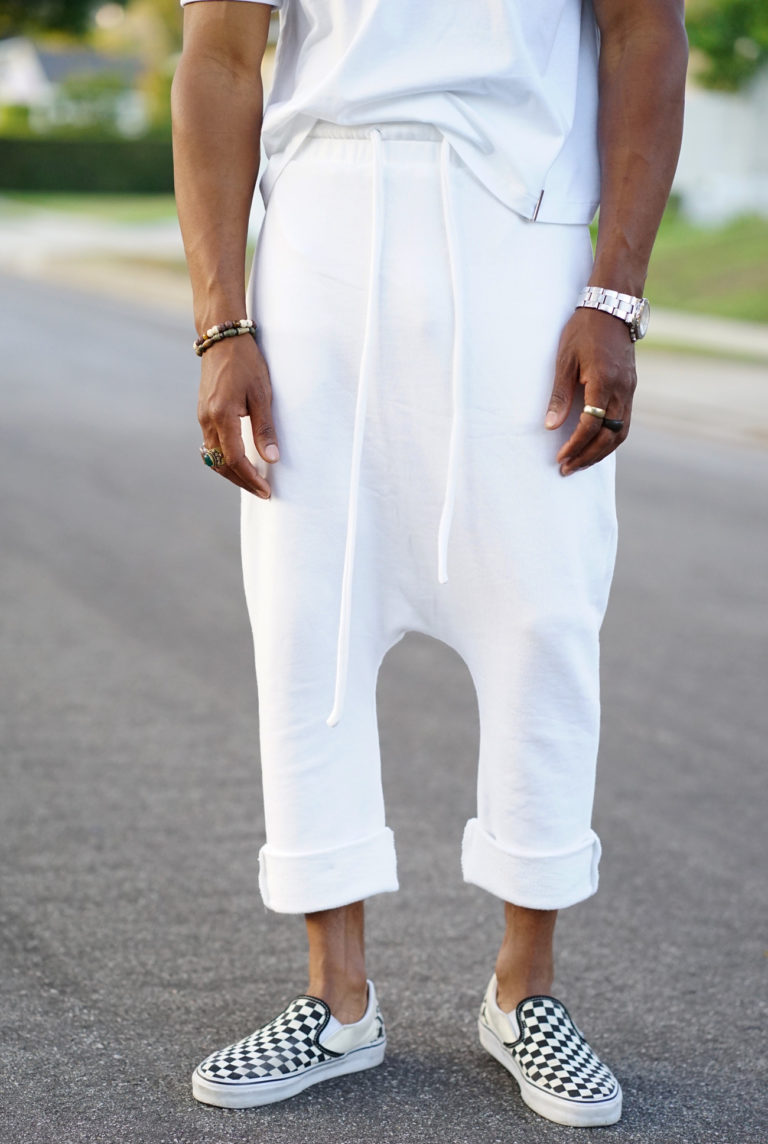 drop crotch sweatpants womens