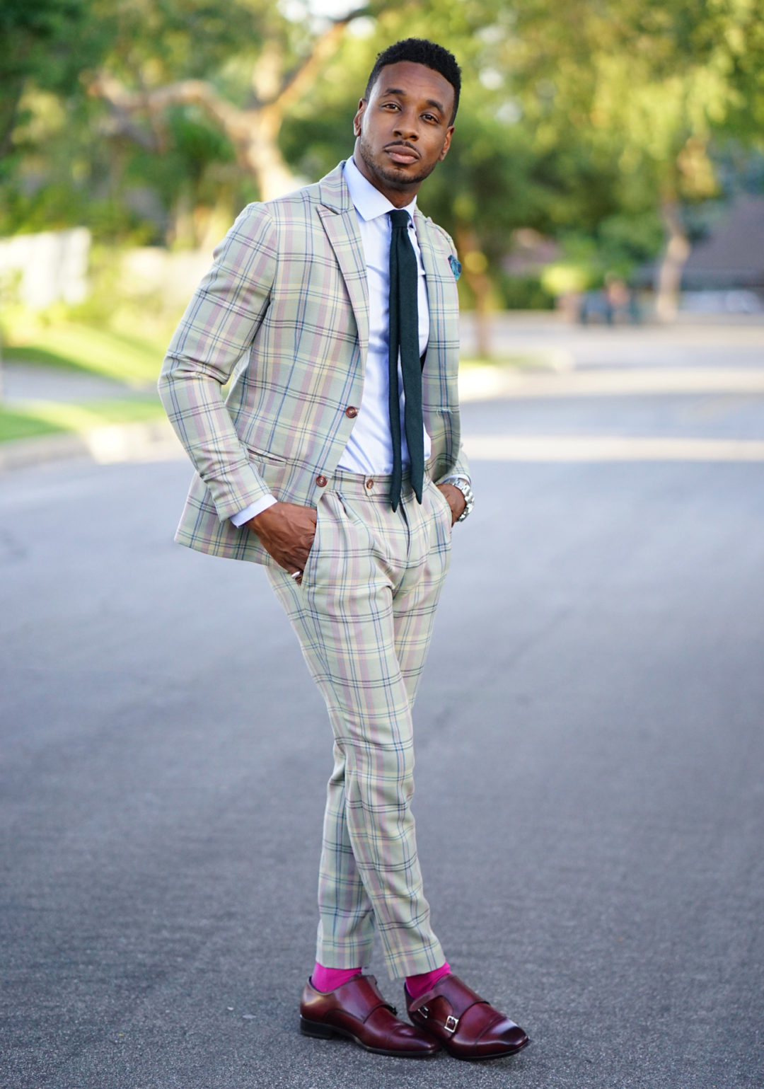 MY SECOND DIY SUIT IN PLAID WITH SURGEON CUFFS – Norris Danta Ford