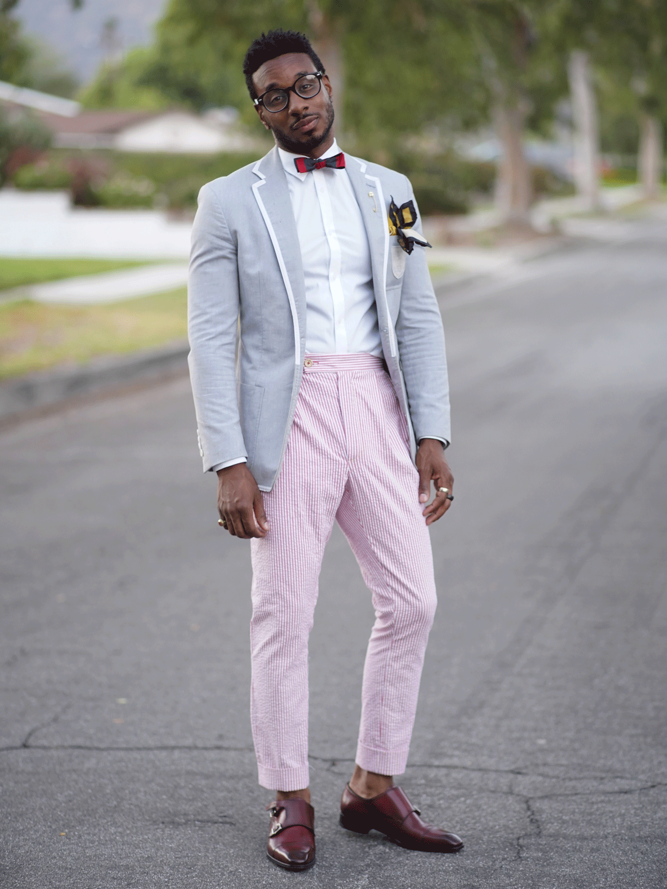 DIY: SEERSUCKER PANTS DOUBLE PLEATED – Norris Danta Ford