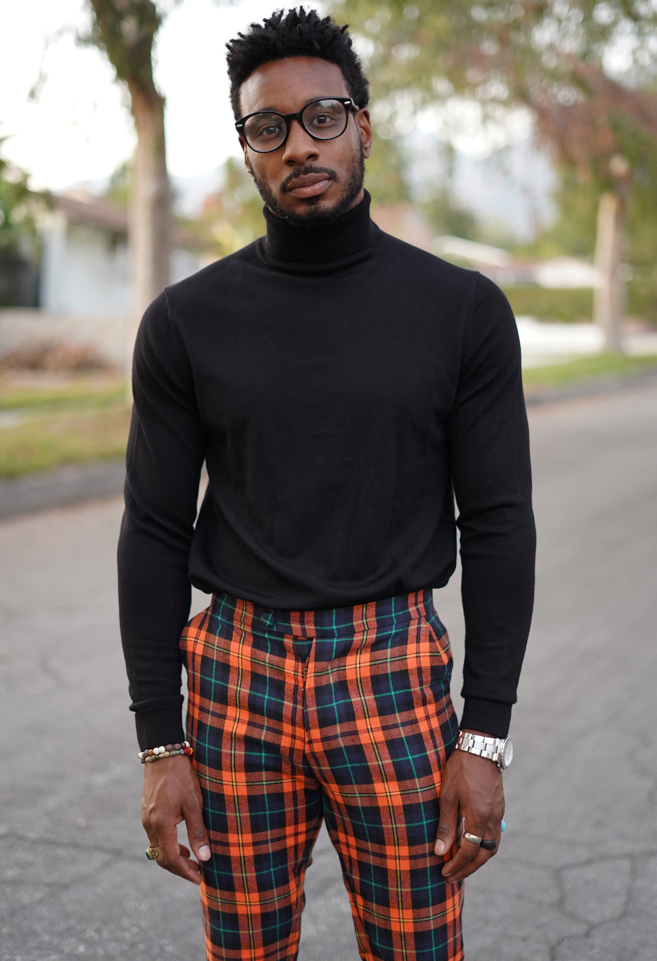 plaid pants gq