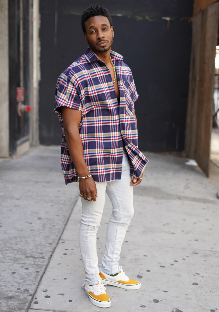 DIY STRIPED BUTTON UP SHIRT W/ DROP SHOULDER – Norris Danta Ford