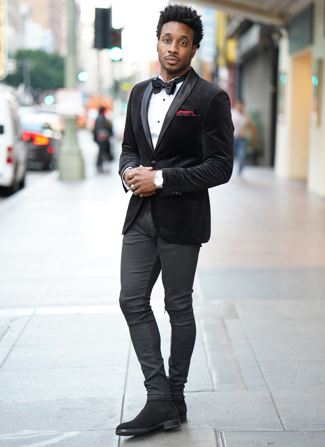chelsea boots with tuxedo