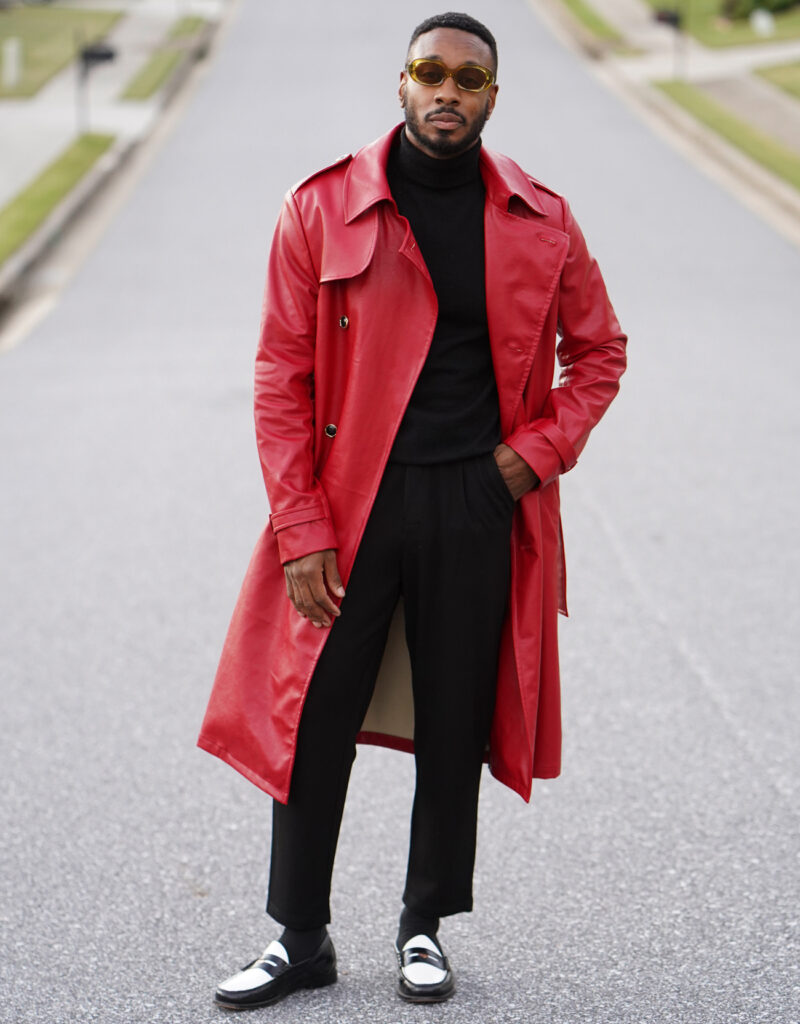 DOUBLE BREASTED RED LEATHER JACKET: DIY MIMI G X SIMPLICITY MEN’S ...